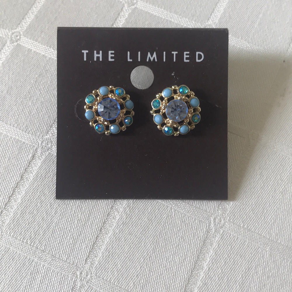 The Limited Assorted Blue Gem Statement Earrings